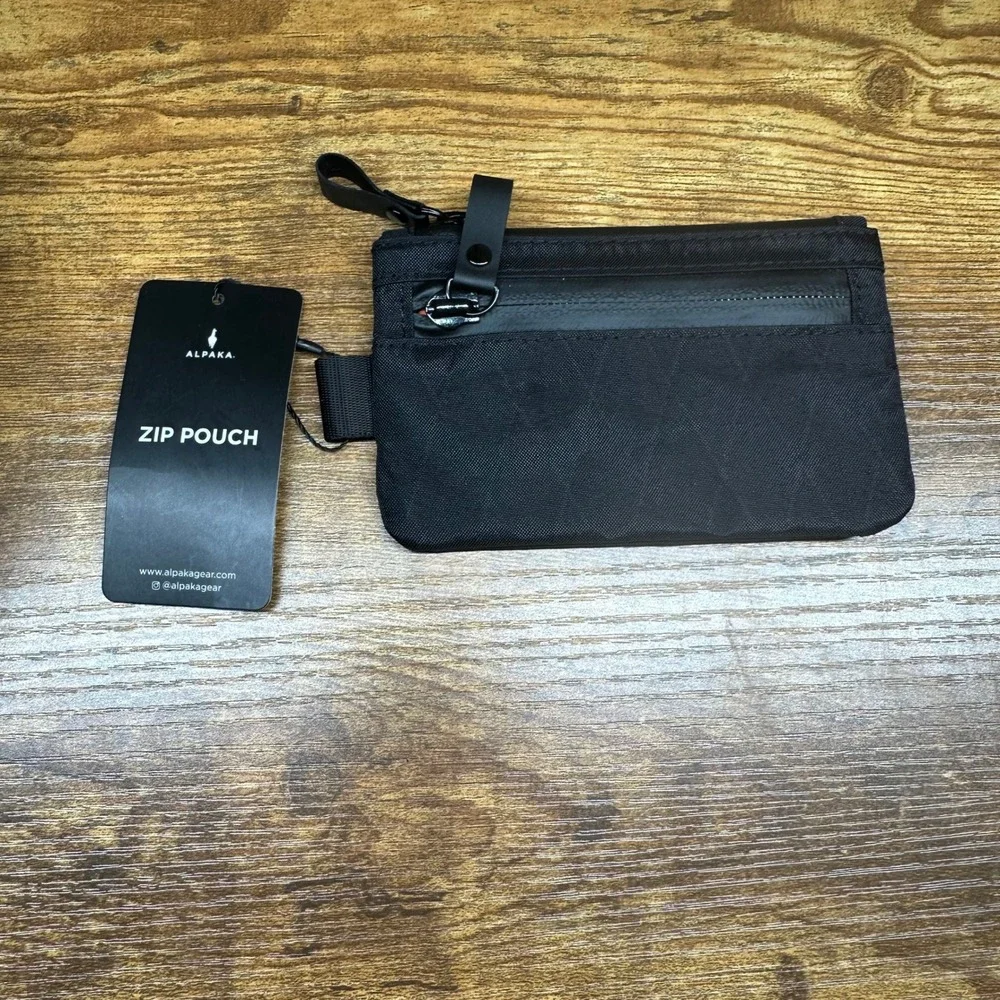 Alpaka Zip Pouch Black X-Pac Waterproof EDC Wallet Card Holder Small Travel Bag